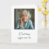 Getting Older Birthday Fun Old Lady カード (黄色い花)