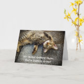 Getting Older & Cutter Kitty Cat誕生日カード カード (黄色い花)