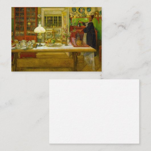 Getting Ready for a Game, 1901 by Carl Larsson ノートカード (正面/裏面)