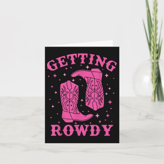 Getting Rowdy Bride Western 結婚's Boericate カード (正面)