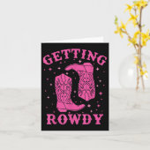 Getting Rowdy Bride Western 結婚's Boericate カード (黄色い花)