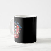 Getting Star Spangle Hamed American Skeleton 4 コーヒーマグカップ (正面左)