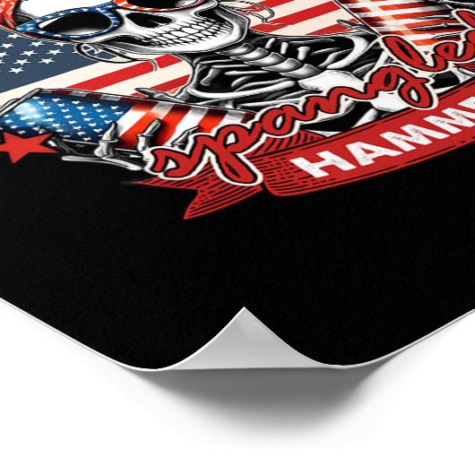 Getting Star Spangle Hamed American Skeleton 4 ポスター (角)
