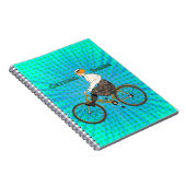 「Getting There」ヴィンテージ・ウーマン・バイサイクリスト ノートブック (右側)