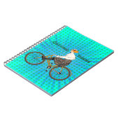 「Getting There」ヴィンテージ・ウーマン・バイサイクリスト ノートブック (左側)