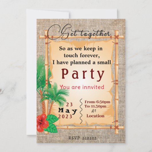 Getting Together招待状 招待状 (正面)