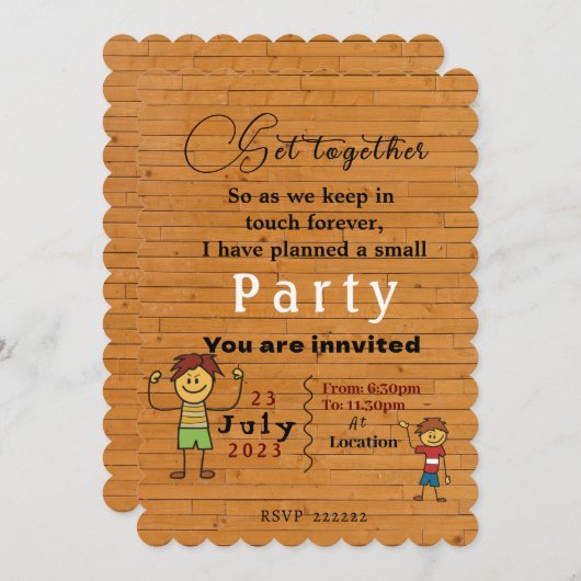 Getting Together招待状 招待状 (正面/裏面)