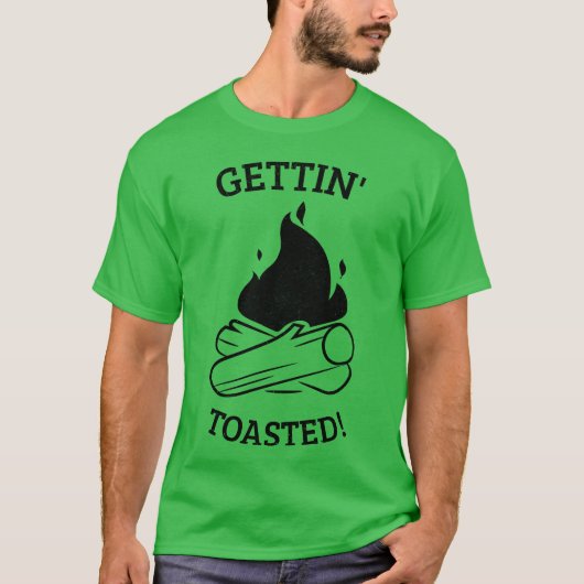 Gettinoasted Camping funny Tシャツ (正面)