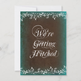 Getttingヒッチアクアブラウン結婚式招待状 招待状