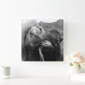 Gettyのイメージ|の微笑の馬 スクエア壁時計 (ホーム)