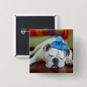 Gettyのイメージ|の病気の若い子犬 缶バッジ (正面&裏面)
