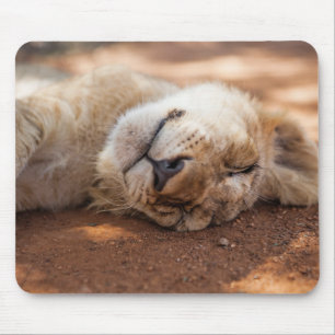 Gettyのイメージ の睡眠のライオンの子 マウスパッド