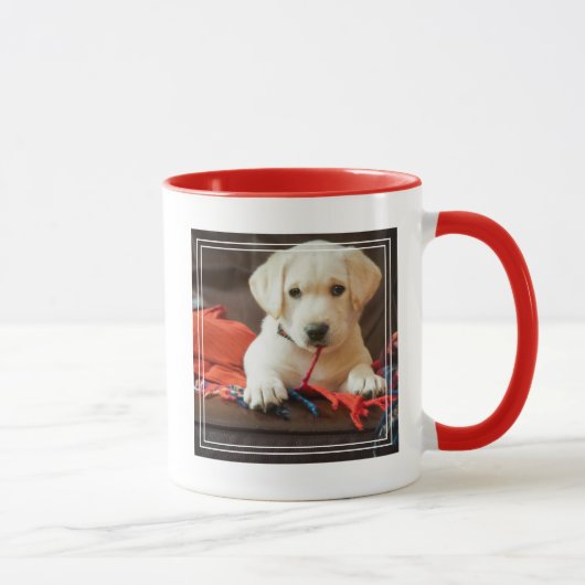 Gettyイメージ|子犬をソファに置いて マグカップ (右)