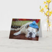 Gettyイメージ |病気の子犬 カード (黄色い花)