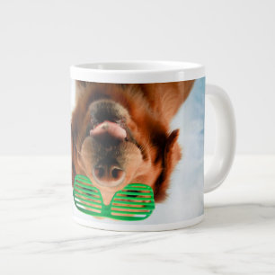 Gettyイメージ 眼鏡付きの犬 ジャンボコーヒーマグカップ