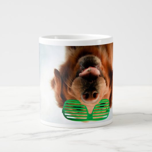 Gettyイメージ|眼鏡付きの犬 ジャンボコーヒーマグカップ (正面)