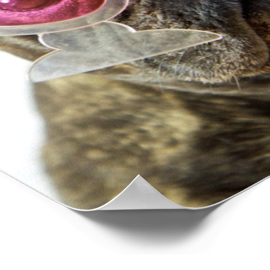 Getty Images | Dog With Cocktail Glasses ポスター (角)