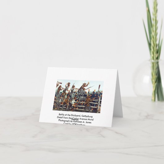 Gettysburgのれんが工場のメッセージカード1の戦い カード (裏面)