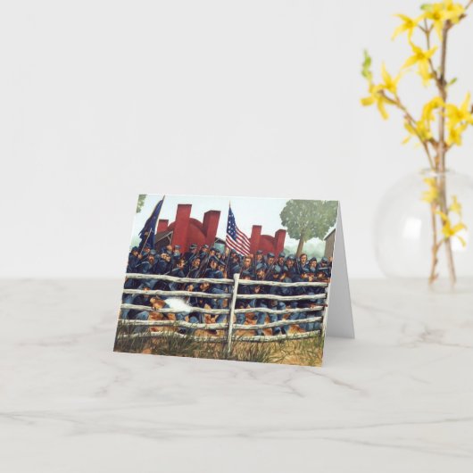 Gettysburgのれんが工場のメッセージカード3の戦い カード (黄色い花)