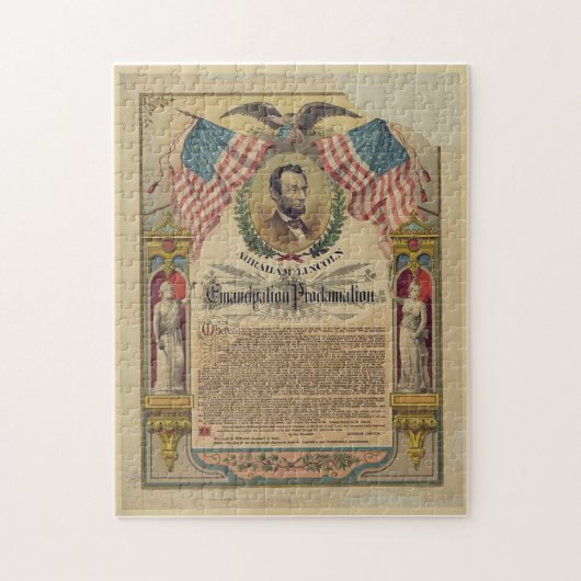 Gettysburgの住所エイブラハム・リンカーンのパズル ジグソーパズル (縦)