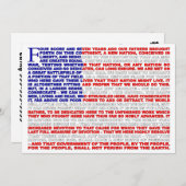 Gettysburgの住所招待 招待状 (正面/裏面)