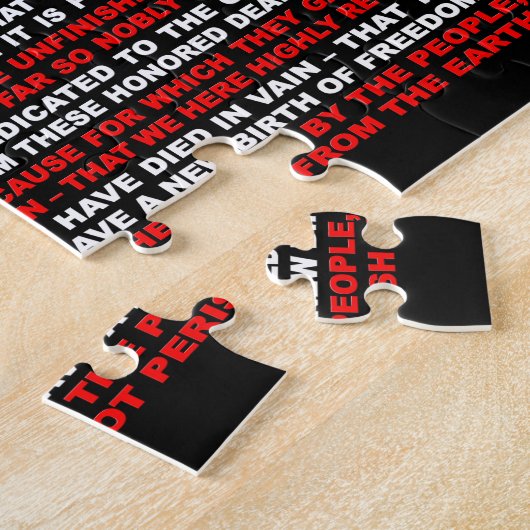 Gettysburgの住所 ジグソーパズル (側面)