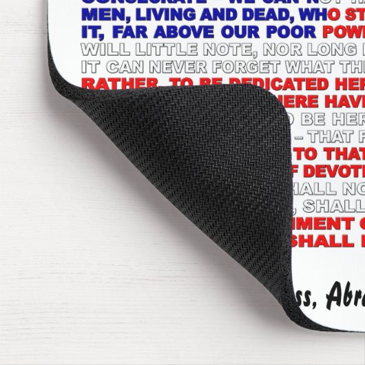 Gettysburgの住所 マウスパッド (コーナー)