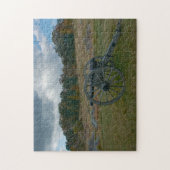 Gettysburgの国立公園-秋-大砲 ジグソーパズル (縦)