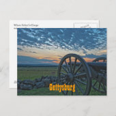 Gettysburgの大砲IIの郵便はがき ポストカード (正面/裏面)