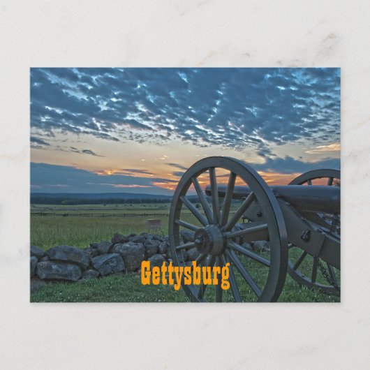 Gettysburgの大砲IIの郵便はがき ポストカード (正面)