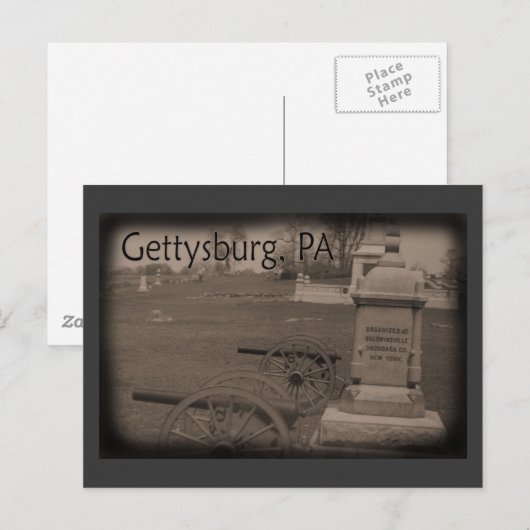 Gettysburgの戦場 ポストカード (正面/裏面)