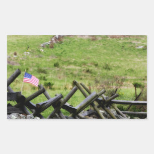 Gettysburgの戦場 長方形シール