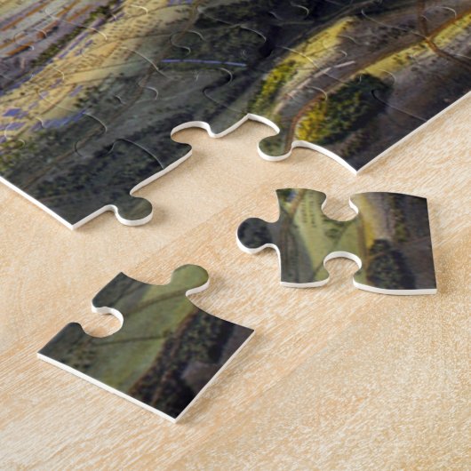 Gettysburgの戦場(1863年)のヴィンテージの地図 ジグソーパズル (側面)