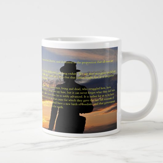 Gettysburgの日没IIのジャンボマグ ジャンボコーヒーマグカップ (右)
