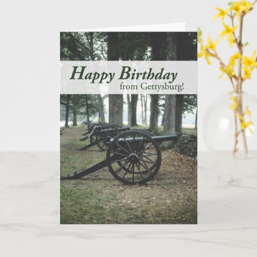 Gettysburgの2676の規範の誕生日 カード (黄色い花)