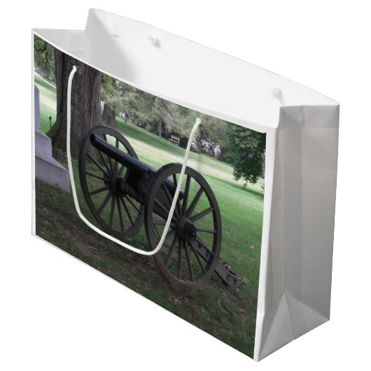 Gettysburgペンシルバニアの内戦の大砲 ラージペーパーバッグ (正面アングル)