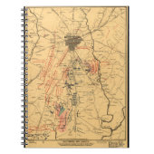 Gettysburg及び近辺の軍隊の位置1863年7月3日 ノートブック (正面)