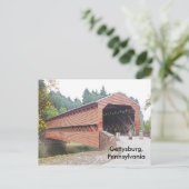 Gettysburg PA近くのサックス覆われた橋 ポストカード (スタンド正面)