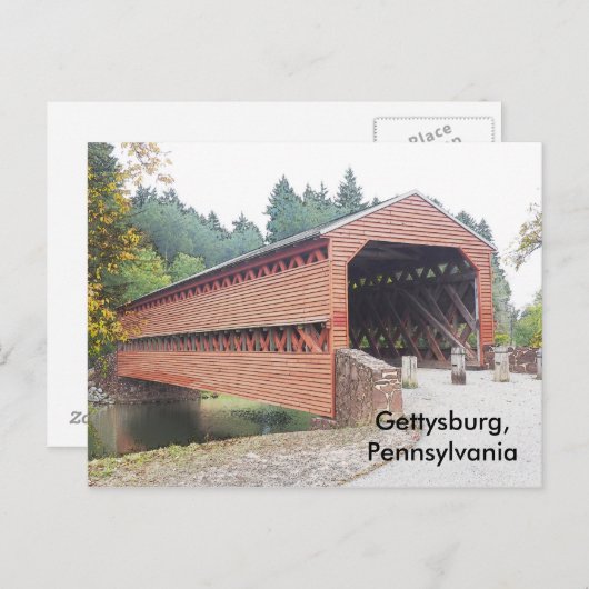Gettysburg PA近くのサックス覆われた橋 ポストカード (正面/裏面)