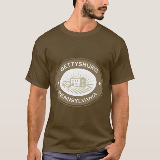 Gettysburg Pennysylvaniaのロゴ Tシャツ (正面)