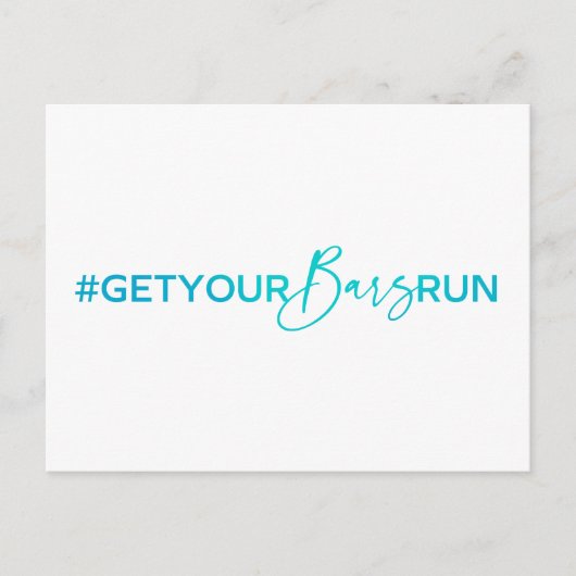 #GetYourBarsRunはがき ポストカード (正面)
