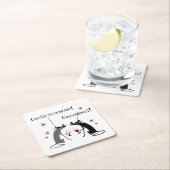 Gewurztraminer Gesund～ホワイトワイン引用文スクエア スクエアペーパーコースター (インサイチュ)