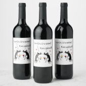 Gewurztraminer Gesund～ホワイトワイン引用文 ワインラベル (ボトル)