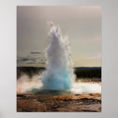 Geyser Iceland写真 ポスター (正面)