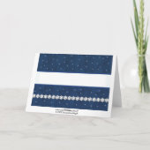 Gezur Krislinjdenの雪片の青の背景 シーズンカード (裏面)