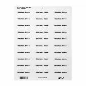 GF （グルテンフリー）ラベル ラベル (フルシート)