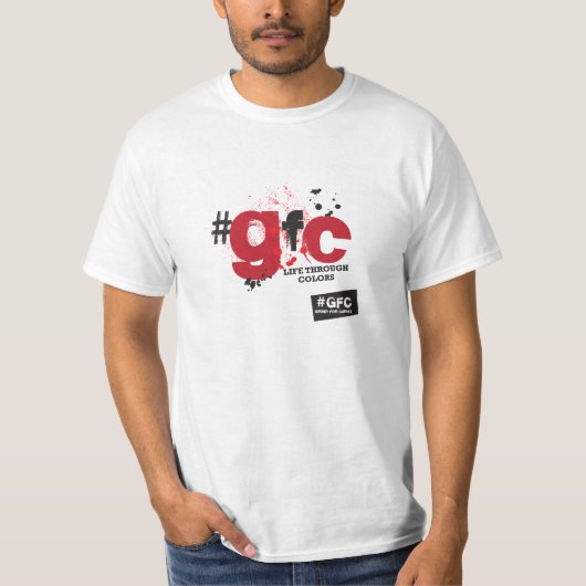 GFC -色の白のTシャツを通した生命 Tシャツ (正面)