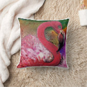 GGによってピンクのフラミンゴの枕デザインでかわいらしい燃えます クッション (ブランケット)