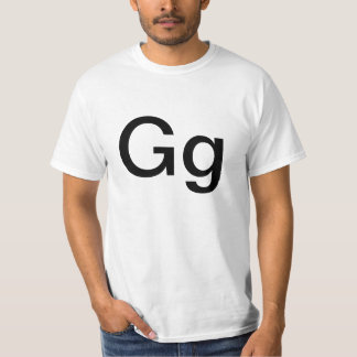 Ggの手紙のアルファベットのTシャツ Tシャツ