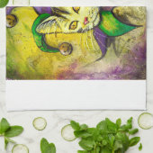 GGの焼跡による謝肉祭のこっけい者の子猫 キッチンタオル (折り畳み)